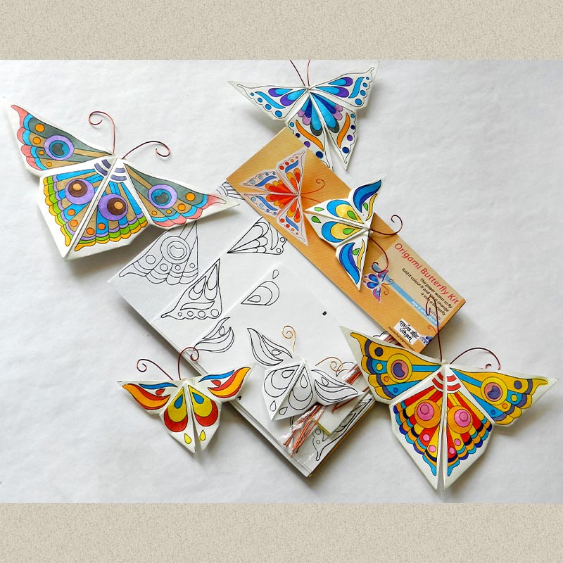 Origami Insects Kit with 6 Japanese Paper and Instructions