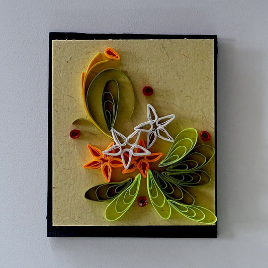 Magnetic Décor with Quilled Floral Design - 1