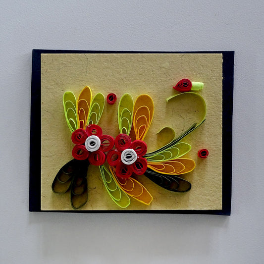Magnetic Décor with Quilled Floral Design - 4