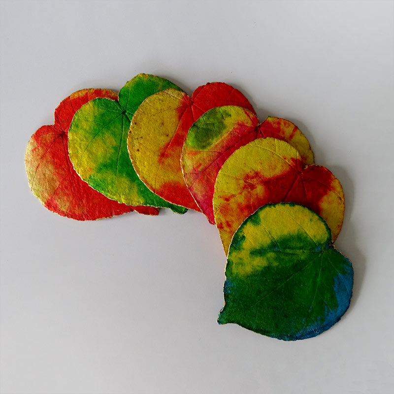 Coasters (Set of 6)  for Dining/Kitchen - Heart Shaped and Handcrafted with Paper Pulp