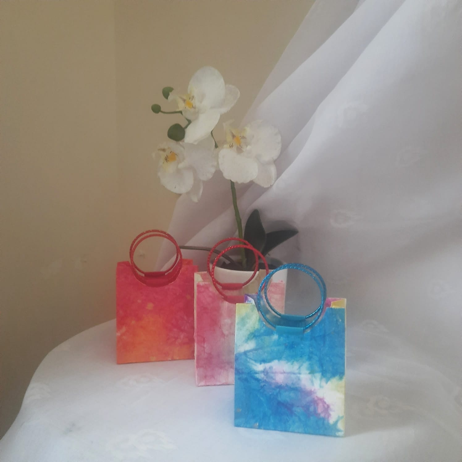 Eco Friendly Party Favors Return Gifts Bags, Reusable Pink Feather Design  Printed with Ribbon Handle at Rs 24/bag | paper bag in Cuddalore | ID:  27440601291