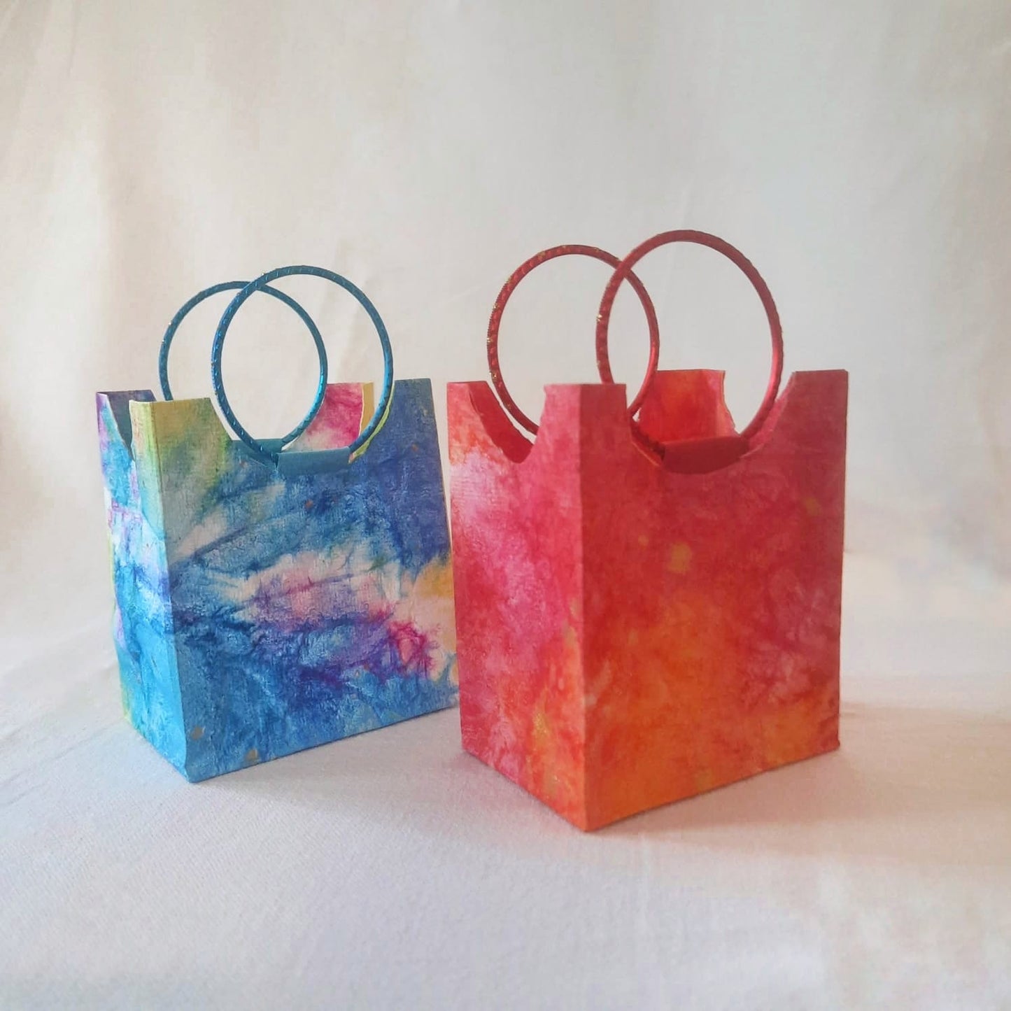 Hand Painted Crushed Paper Small Bangle Gift Bags