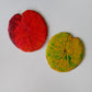 handcrafted wood free paper pulp coasters.
